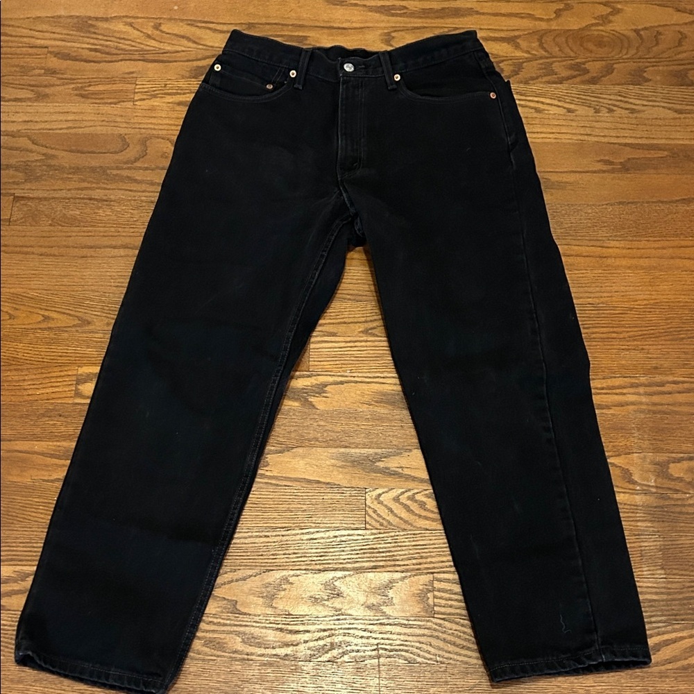 Vintage Levi’s 550 Relaxed Fit Jeans 34x30 Black Blank Tab - Picture 7 of 16